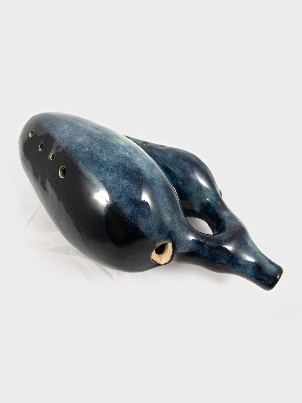 Double ocarina G3, G4 — hand-built stoneware, Clay Instruments