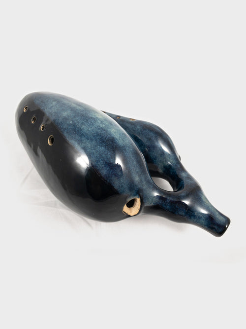 Double ocarina G3, G4 — hand-built stoneware, Clay Instruments